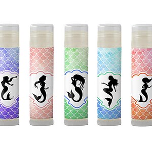 Mermaid Party Favors,Mermaid Birthday Party,Teen Mermaid Party,Mermaid Shower Beach Party Favor,Personalized Lip Balm Party Favors Set of  6