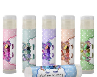 Unicorn Lip Balm Party Favors, Personalized Birthday Baby Shower, Set of 6
