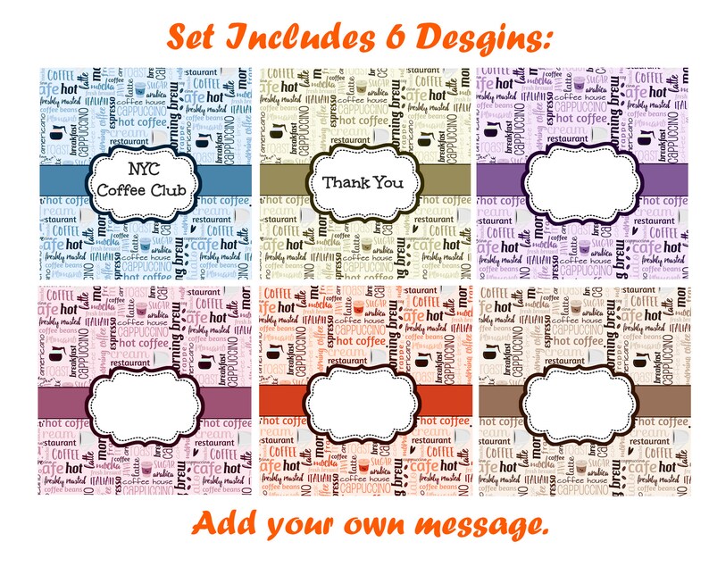 Ccoffee Lovers Theme Personalized Lip Balm Party Favors Set of 6 Coffee Club,Coffee Addict,Coffee Party Favors