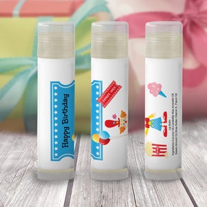 Carnival Lip Balm Party Favors, Amusement Park Birthday, Set of 6 image 2