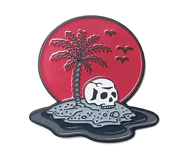The Desert Island Enamel Pin