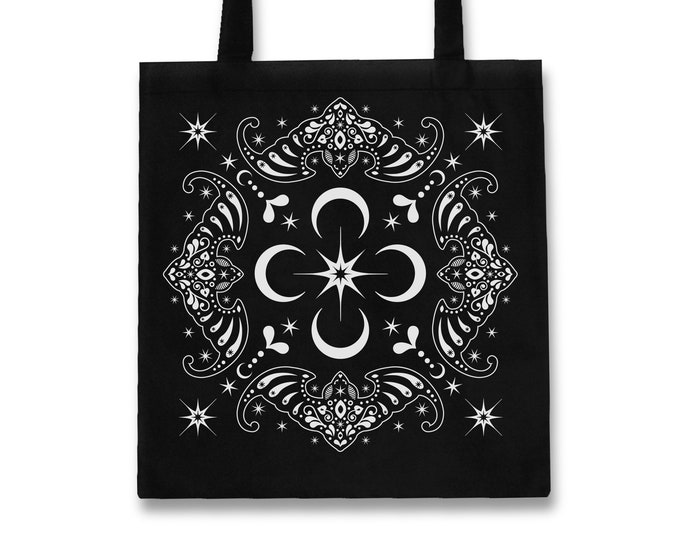 Folk Bat Tote Bag