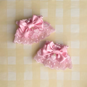 Sweet Lolita Lace Wrist Cuffs | Sweet Heart Lace Wrist Cuffs | Pink Lace Wrist Cuffs
