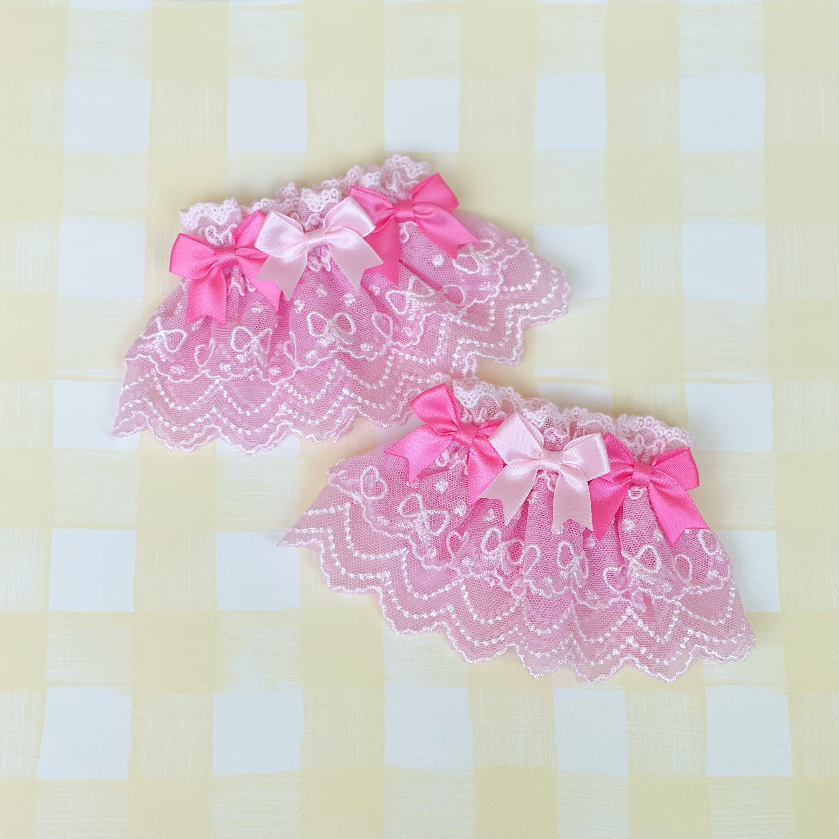 Sweet Lolita Lace Wrist Cuffs | Dreamy Colorful Triple Ribbons Wrist ...