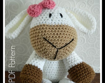 Crochet Girl Sheep Stuffed Toy Pattern {PDF PATTERN ONLY}