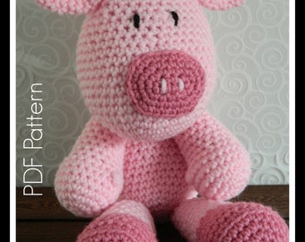 Crochet Amigurumi Toy Pig Pattern {PDF PATTERN ONLY}