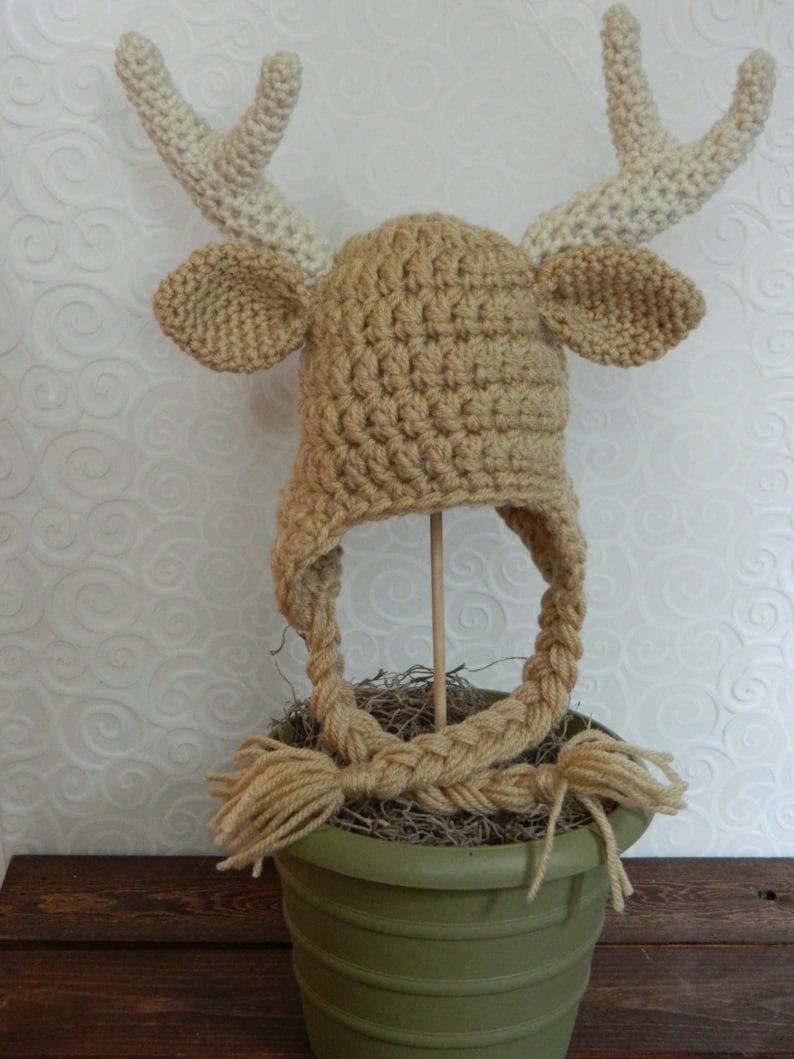 Crochet Baby Buck Antler Hat PDF PATTERN ONLY Etsy