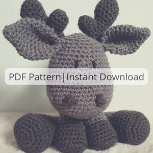 Gehäkelte Amigurumi Elch Kuscheltiere | Einfache Häkelanleitung Elch | Digitale PDF Häkelanleitung