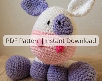 Easy Purple Cow Crochet Pattern| Crochet Lavendar Cow Pattern for Beginners