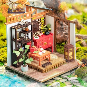 Old Sitting Room - Ancient China DIY Miniatures SN007 - Robotime Rolife 1:24 DIY Furnished Dollhouse Diorama Craft Kit