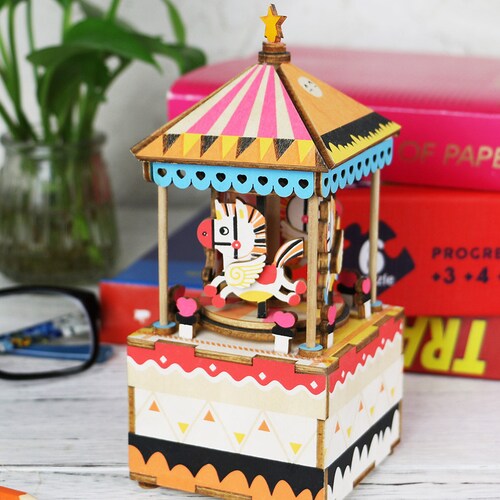 Ferris Wheel Windup Musical Box AMD61 Robotime Rolife DIY Etsy