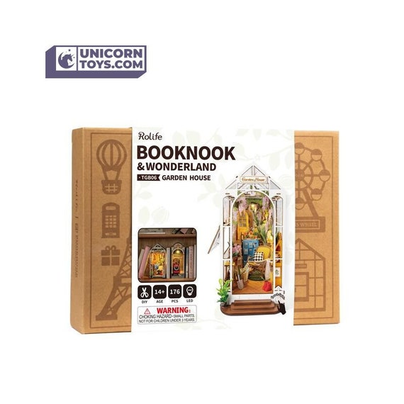 Garden House Robotime Rolife TGB06 DIY Miniature Book Nook Kit 