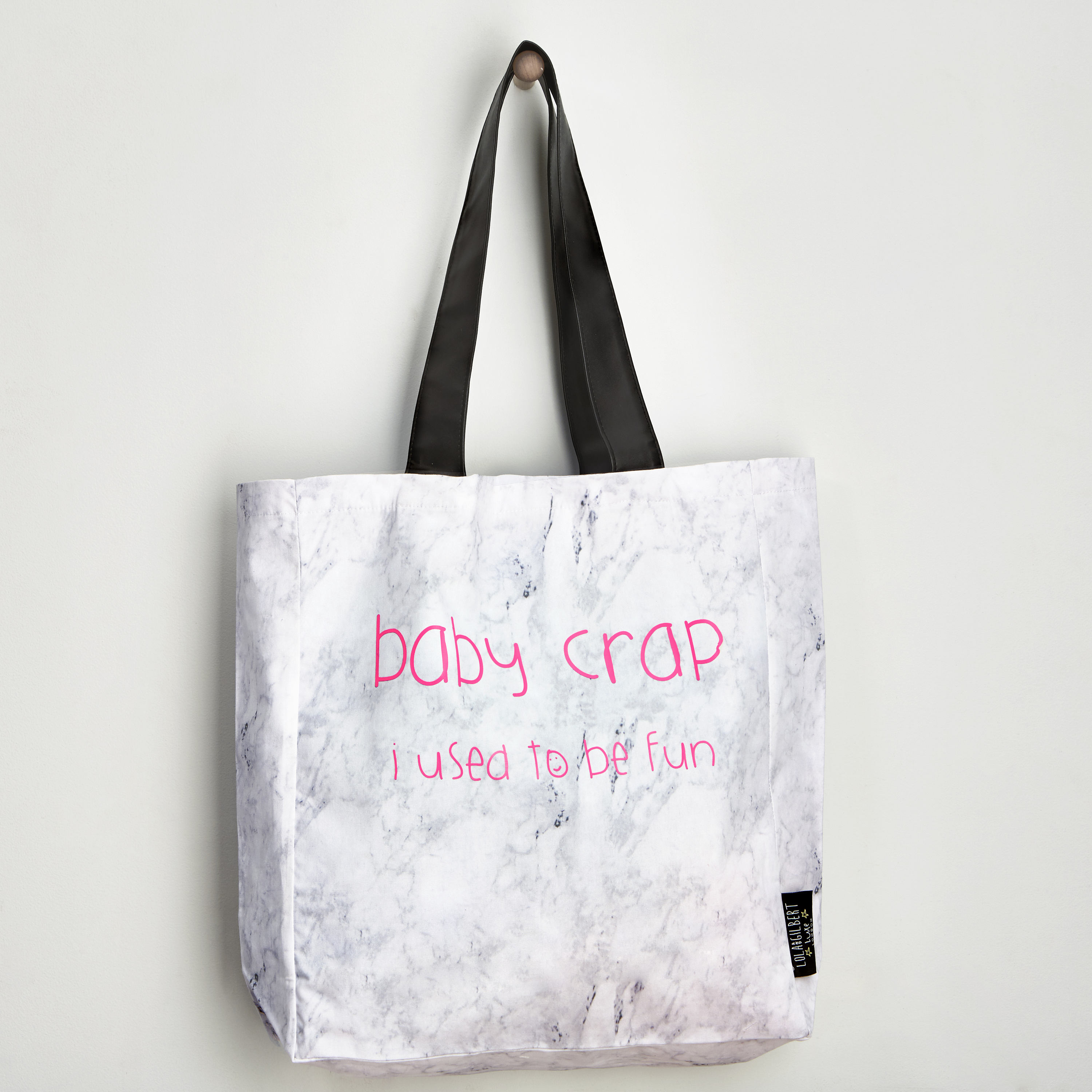 neon pink tote bag