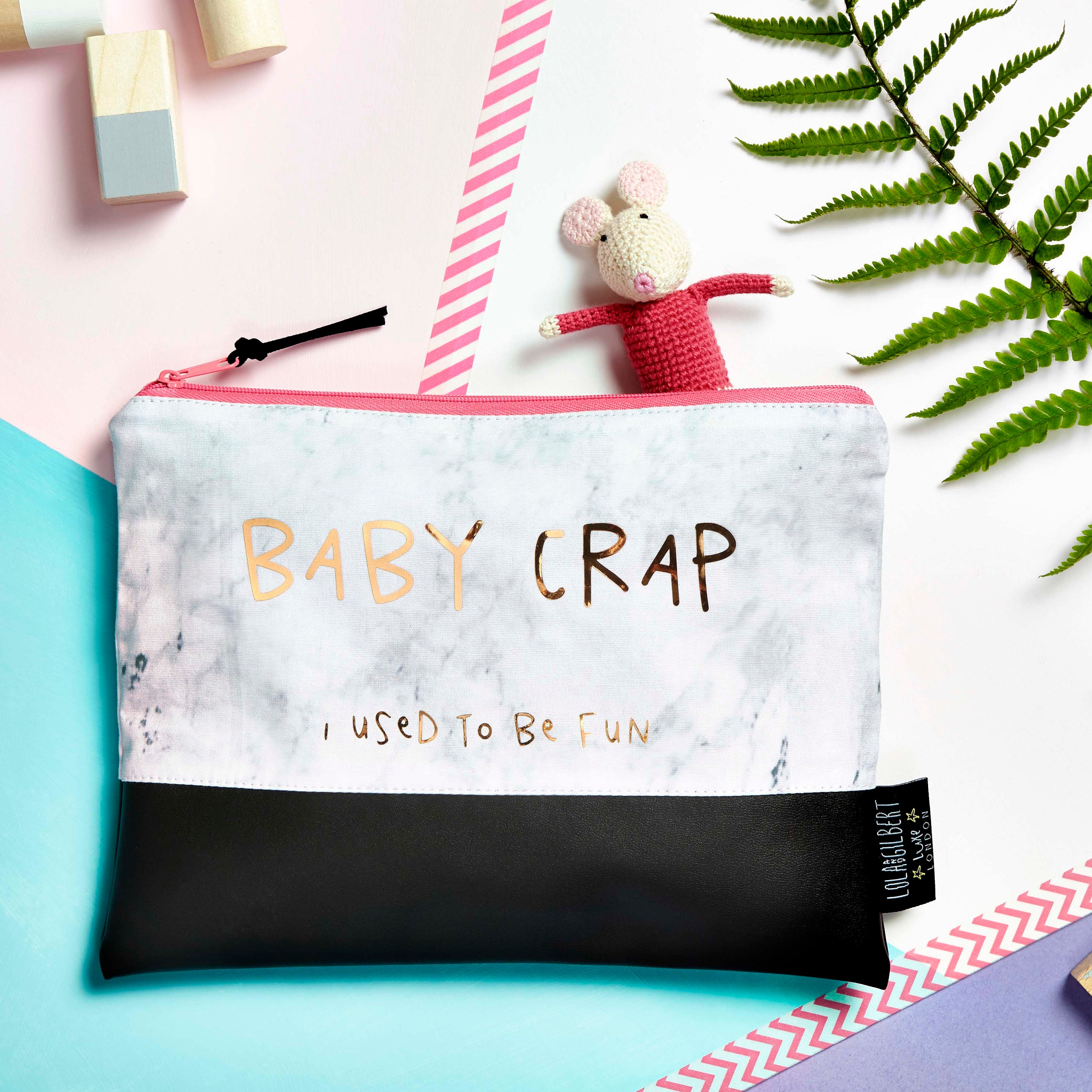 rose gold nappy bag