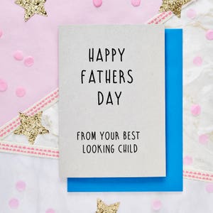 Enfant heureux pères jour de votre plus beau !! -Carte de fête des pères drôle