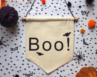 Boo Canvas Halloween Banner