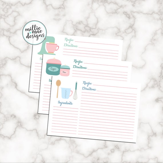 recipe-cards-3x5-retro-design-printable-instant-download-paper-party