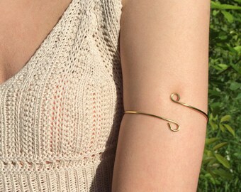 Gold arm cuff, upper arm cuff, silver arm cuff, gold upper arm cuff, gold arm band, silver arm cuff, silver upper arm cuff, gold armband