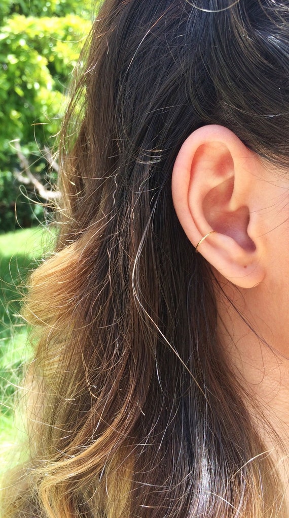 Gold ear cuff rose gold ear cuff fake conch piercing fake Etsy