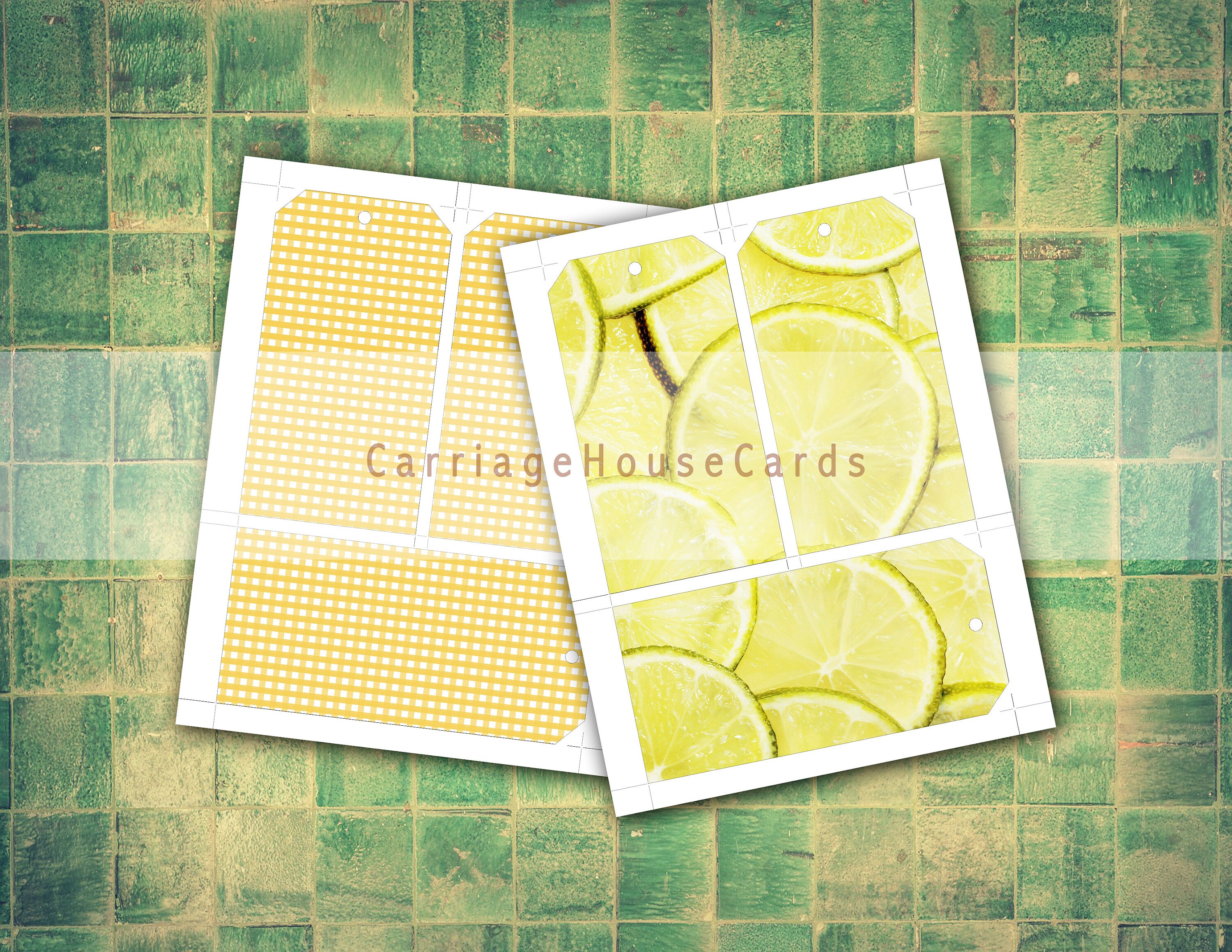 Printable Lemon Themed Labels Gift Tags Summer Party Use In | Etsy