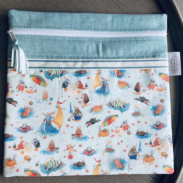 ¡Listo para enviar! Acufactum Land in Sight bolsa de proyecto grande (13" x 13") para trabajadores de la costura