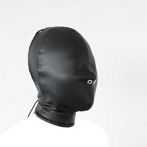 Bondage Hood - Italian Leather - Hand Made to Order (MATURE)