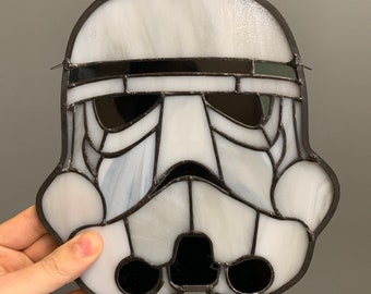 Stormtrooper inspired glass piece