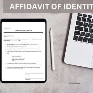 AFFIDAVIT Of IDENTITY FORM