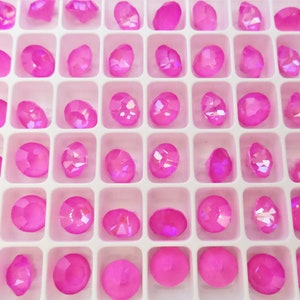 Preciosa Crystal Flat Back Indian Pink AB and Indian Pink main image 1
