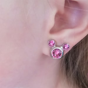 Crystal Petite Mickey Inspired, Stud Earrings, Disney, Jewelry Gift, Children Jewelry, DKSJewelrydesigns