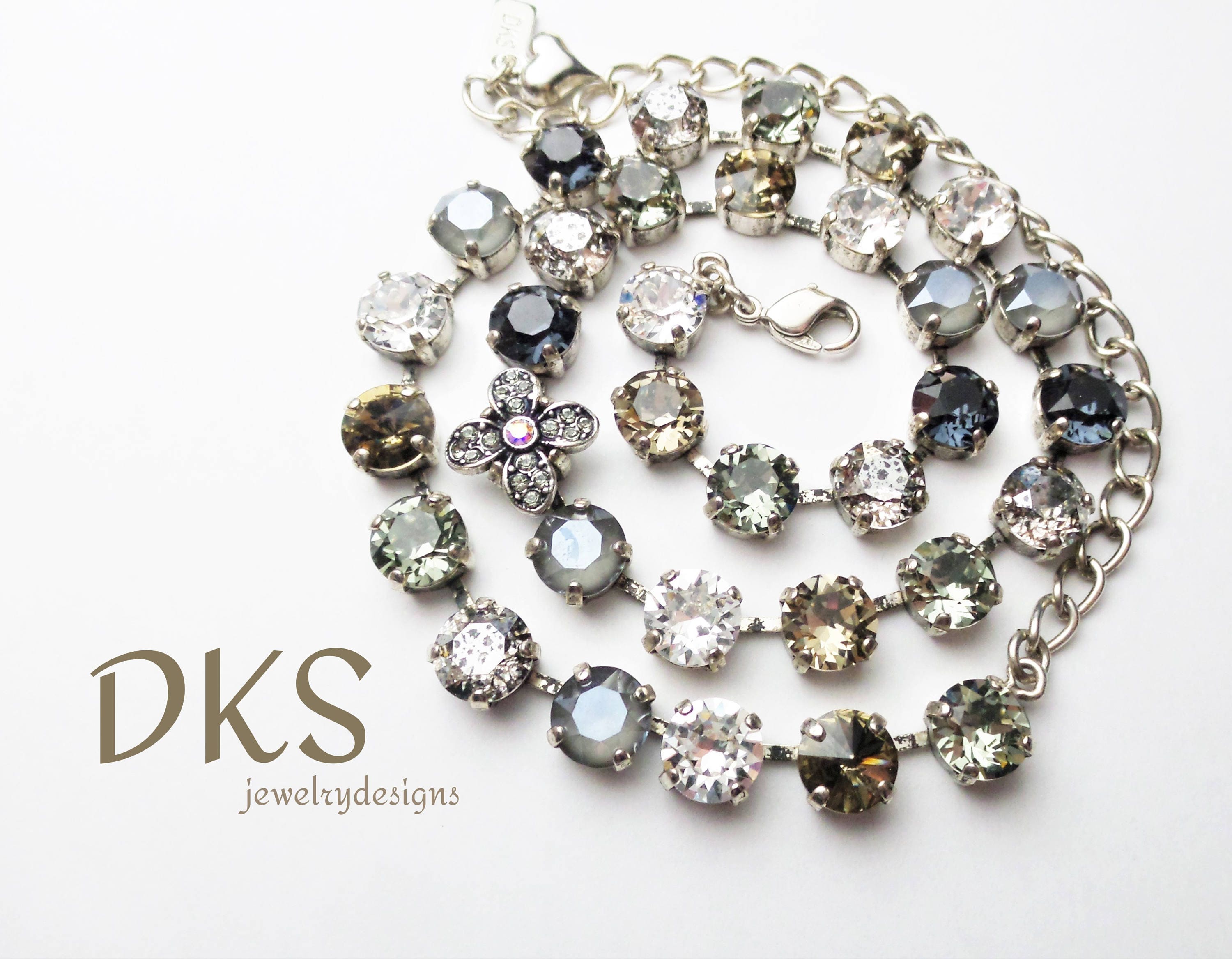 Buy Serendipity, Fine, Crystal Necklace, Bridal, 8mm,flower