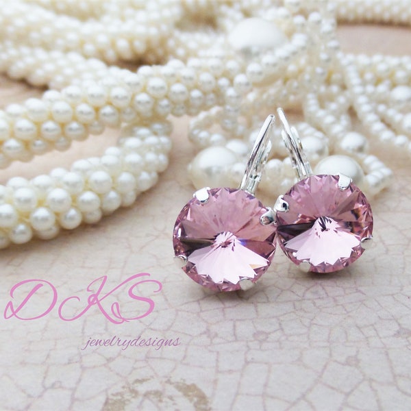 Pink Acrylic Rosé Earrings