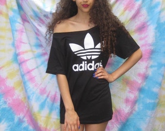 off the shoulder adidas top
