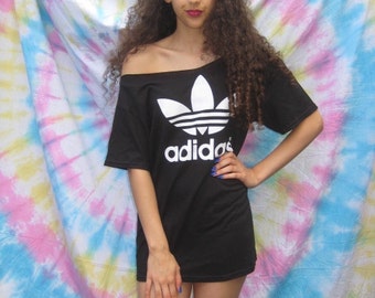 off the shoulder adidas shirt