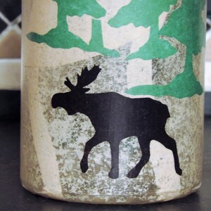 Moose and pine trees bottle light Rustic nightlight lodge decor camp living handcrafted image 3