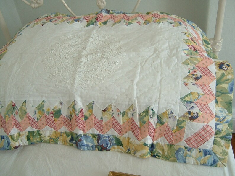 A Great Part Patchwork Pillow Case/sham Great for Re Purpose/crafting
