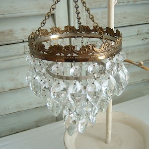 A Beautiful Glass French Chandelier Perfect for a Boudoir