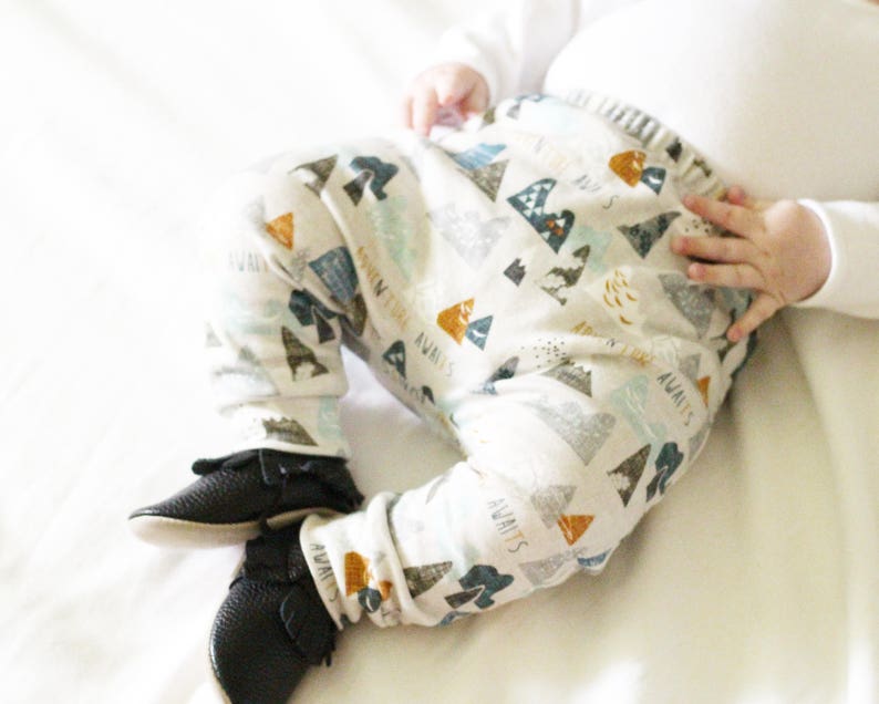 Organic baby leggings baby harem pants pacific northwest