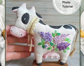 Tutoriel PDF, Ornement DIY , Tutoriel photo, Vache couture