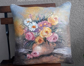 Felted pillowcase, Pillow cover