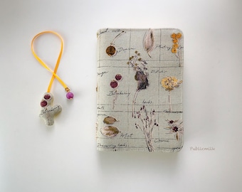 A6 Elastic Band Planner Cover - Plant, A6 Hobonichi Cover, Planner stuff, Fabric Planner Cover, regalo para ella
