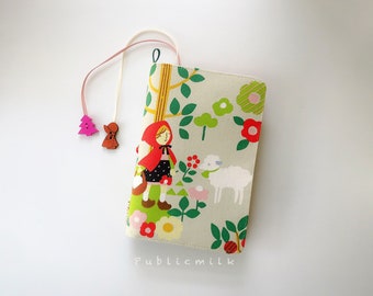 Cubierta de planificador de banda elástica A6 - (troquelado) Caperucita Roja, cubierta de tela linda hecha a mano A6 Hobonichi, regalo para ella