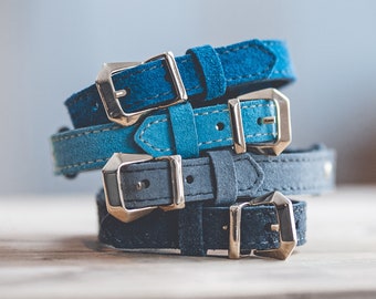 Breakaway Cat Collar, Cat collar Leather, Personalized Collar, Kitten Collar, Blue Cat Collar , Handmade Jewelry Gift