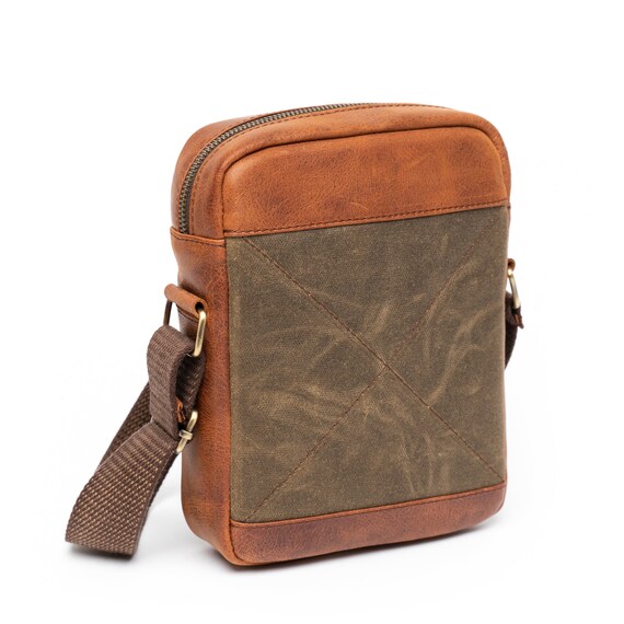 ショルダーバッグ BROWN LEATHER CROSSBODY BAG Leather Crossbody Bag, Brown Crossbody Bag, Men Shoulder Bag