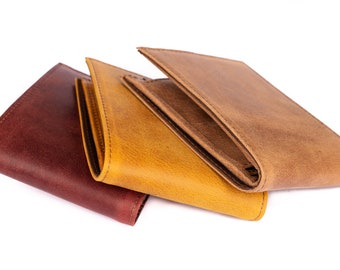 Mens Leather Bifold Wallet: RFID Blocking, Coin Pouch