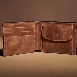 Portafoglio in pelle personalizzato / Portafoglio in pelle da uomo / Portafoglio bifold / Portafoglio da uomo personalizzato / Regalo per la festa del papà / Portafoglio in pelle da uomo