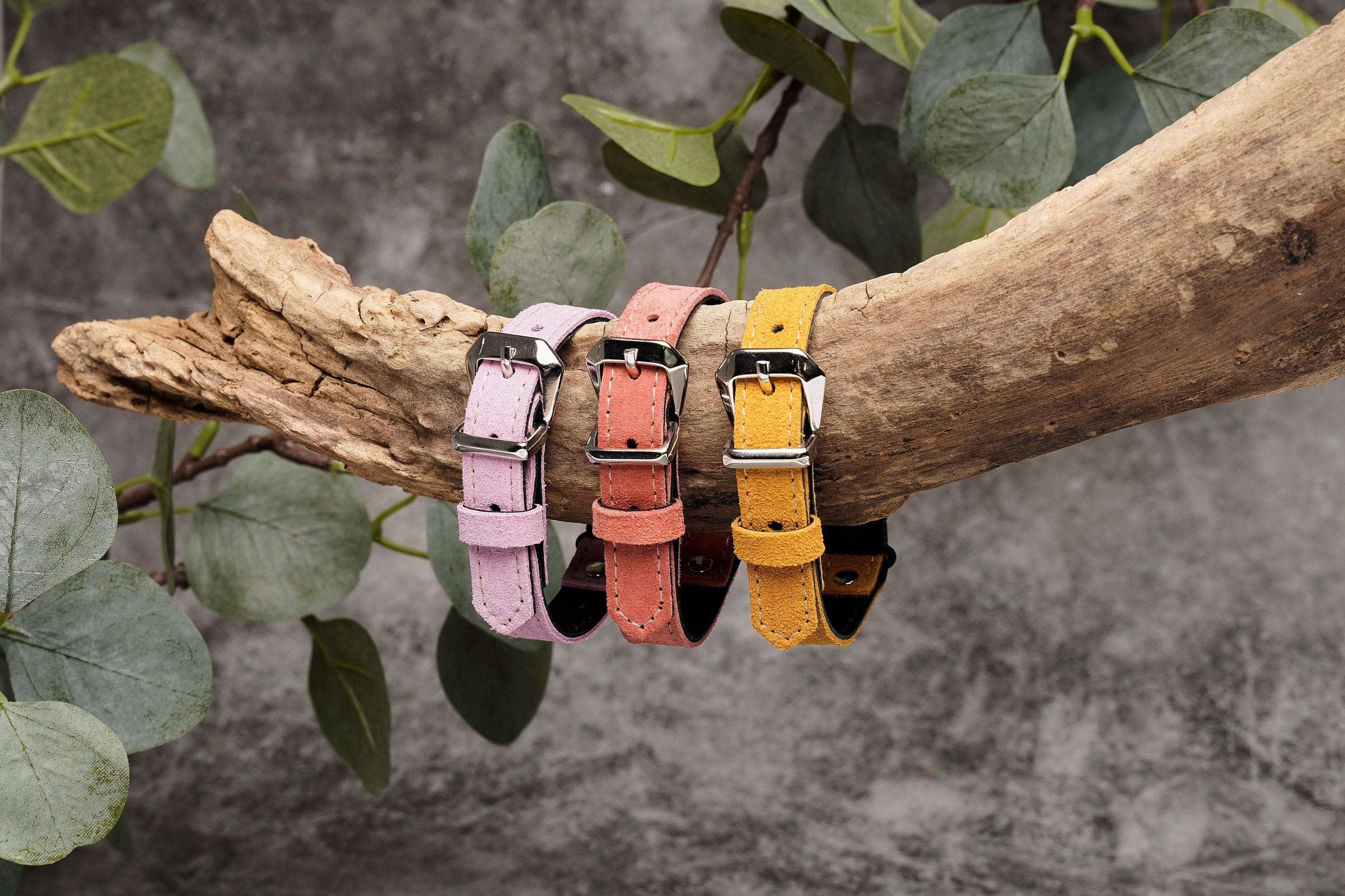 Velvet Cat Collar, Breakaway Cat Collar, Leather Cat Collar, Suede Soft Cat Collars, Pink Cat Collar, Handmade Summer Gift