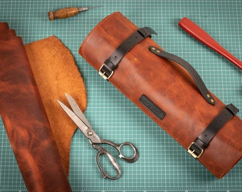 Leather Knife Roll, Chef Gifts, Leather Knife Bag, Cooking Knife Roll, Leather Knife Roll, Chef Knife Case