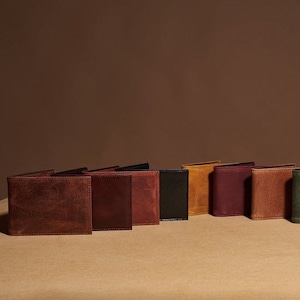Cartera de cuero para hombre, Cartera para hombre, Mejor cartera de cuero, Cartera de cuero para hombres, Cartera plegable de cuero