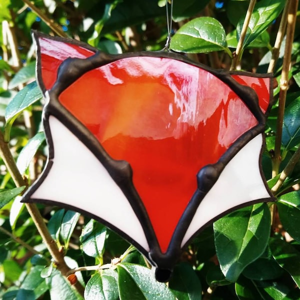 Handmade Stained Glass Fox Decoration / Sun Catcher- Opalescent Glass - Unique Gift/Present